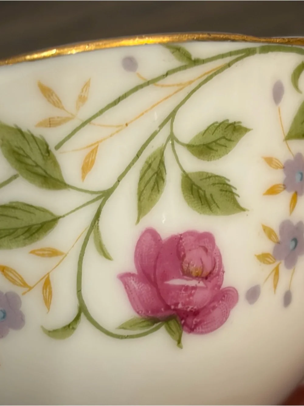 Vintage Lefton Hand Painted Replacement Tea Cup 5804R Pink Purple Flowers - Picture 7 of 16
